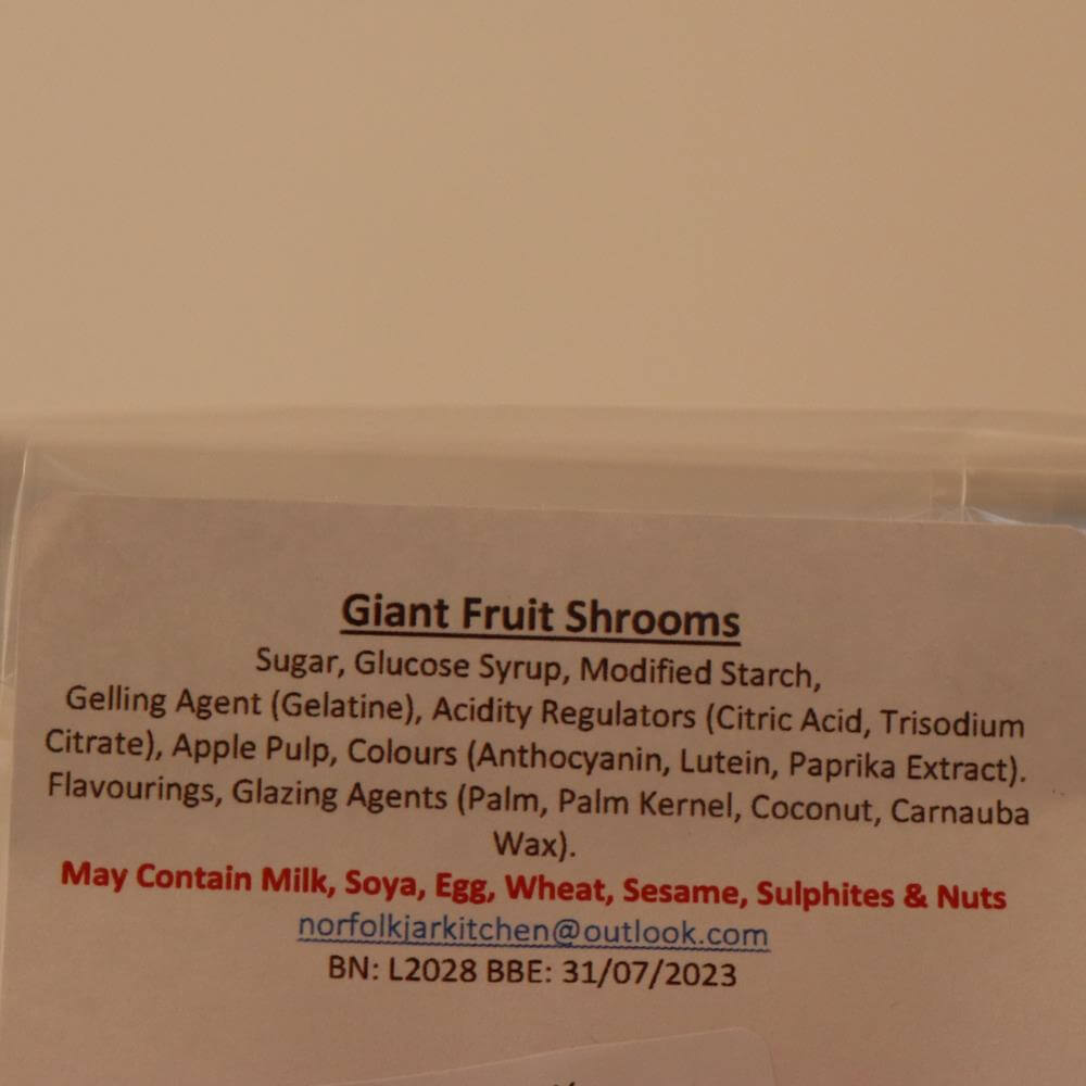 Norfolk Jar Kitchen Giant Fruit Shrooms Sweet Bag
